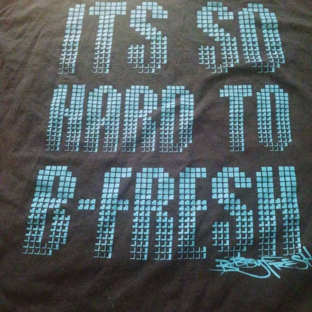 BOBBY Fresh Black Blue Letters Size 2xL Front And Back